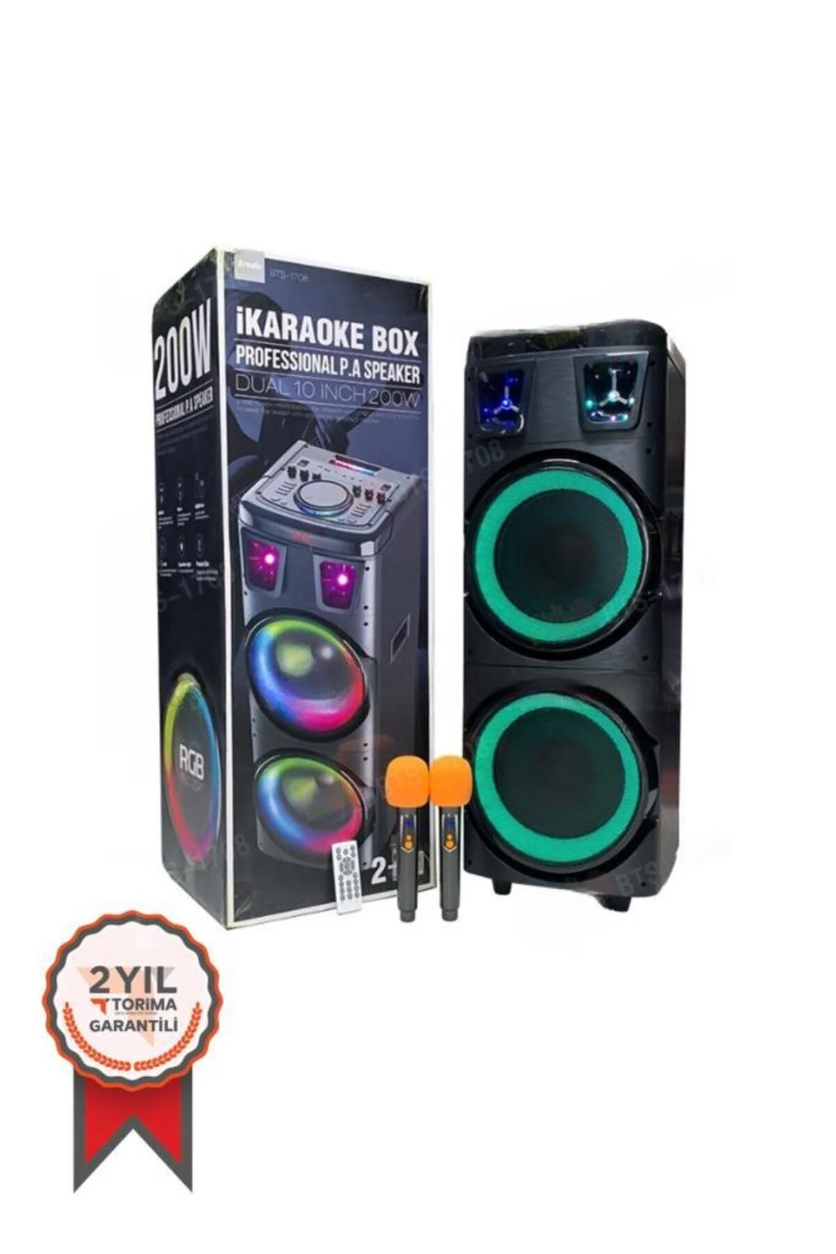 BTS 1708 Tasinabilir RGB Ledli Bluetooth Hoparlor