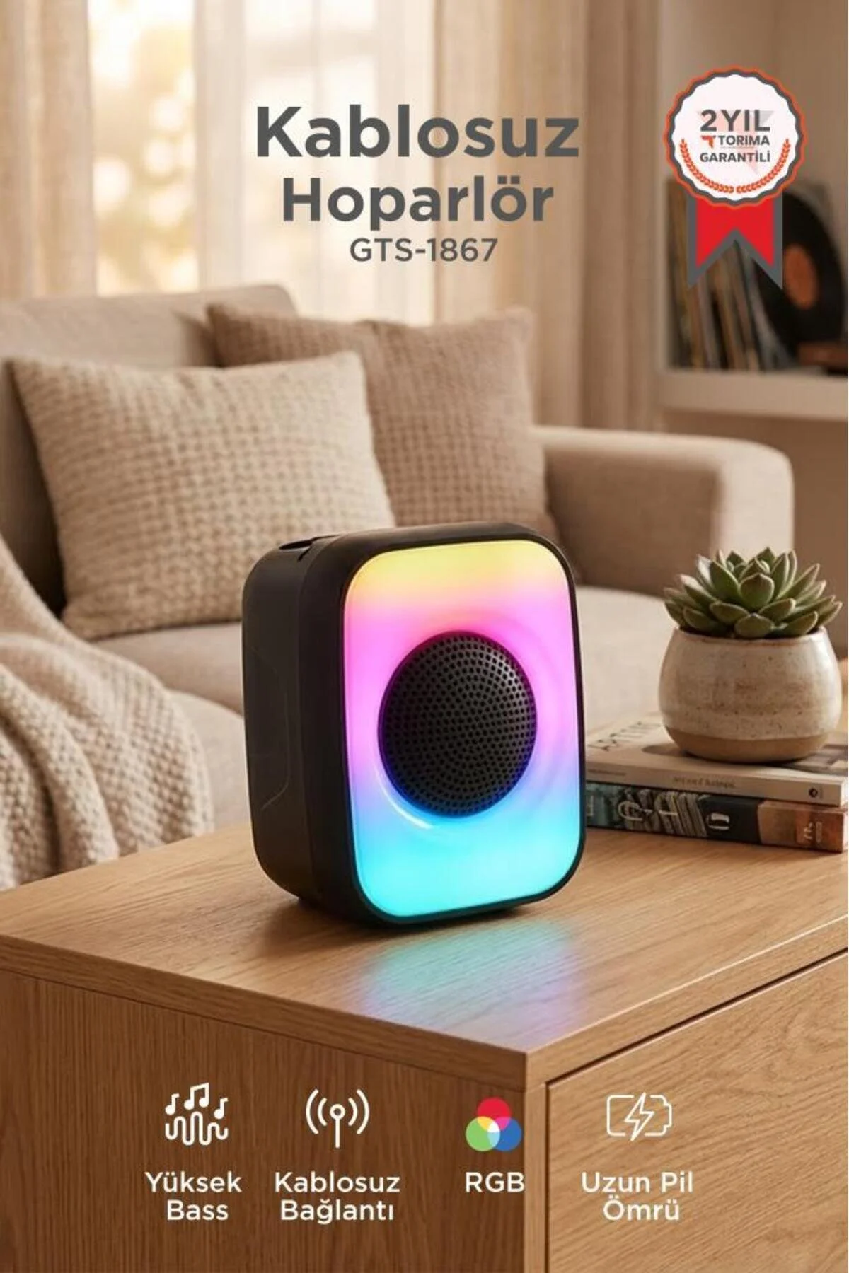 GTS 1867 Isikli Tasinabilir Bluetooth Hoparlor