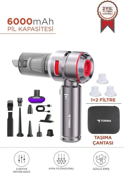 Hl121 Arac ICI Supurge 4IN1 16000pa Emis Guclu
