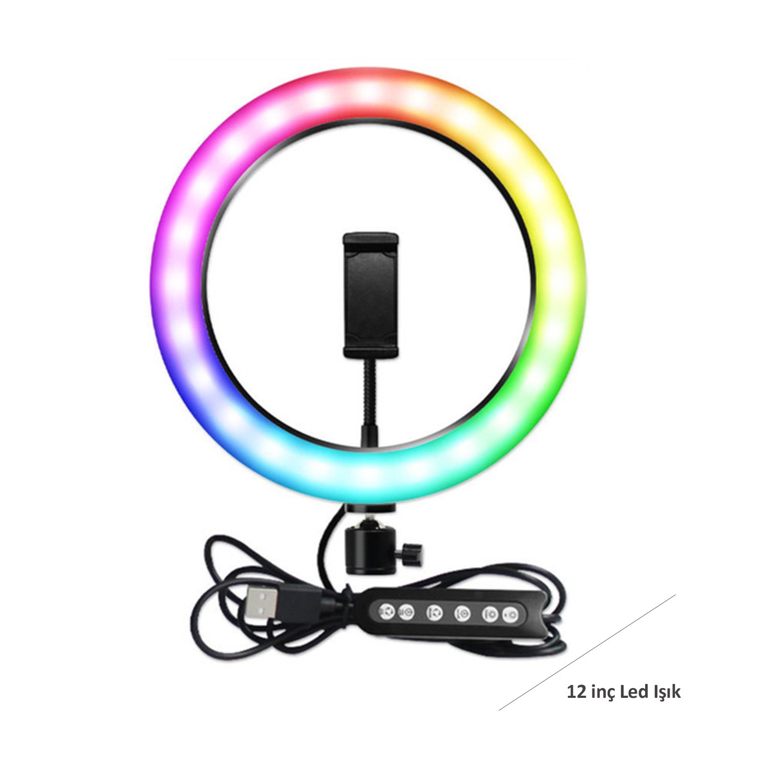 MJ30 12 INC RGB LED Selfie Isigitripod